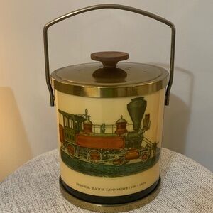 Vintage Locomotive Ice Bucket with Handle